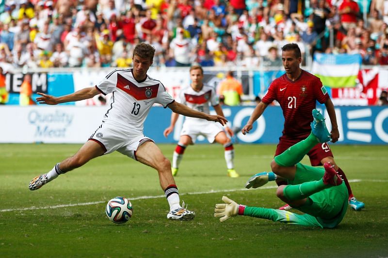 The German scored a hat-trick against Cristiano Ronaldo's Portugal in the 2014 FIFA World Cup